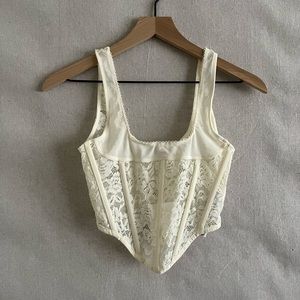 Floral Lace Bustier Top